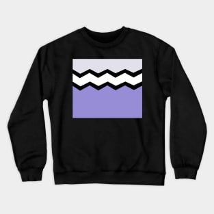 Abstract zigzag - purple, black and white. Crewneck Sweatshirt